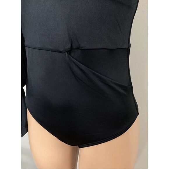 New. HAH (Hot As Hell) black wrap one piece swimsuit. Large. Retails $189 - Picture 10 of 12